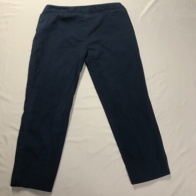 Jones New York Signature Chino Pants Women's 14 Navy Stretch Jones New York Signature Chino Pants Women's 14 Navy Stretch