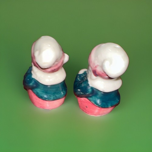 Vintage Ceramic Made in Japan Sitting Pixie Elf Salt & Pepper Shakers - Picture 3 of 4