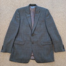 Lauren Ralph Lauren Blazer Mens 42 Long Gray Blue Plaid Two Button Single Vent