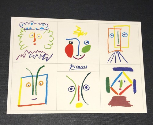 Pablo Picasso - Multiple Faces Arts / Colorful Art Vintage Postcard. - Picture 7 of 10