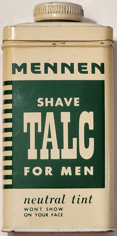 Vintage Mennen After Shave Talc For Men Neutral Tint 4 oz Tin Full Clean