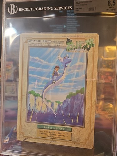 1998 Pokemon Jumbo Carddass BGS 8.5 Ash & Dragonair Adventure Digest Pt. 3 SELTENE - Bild 2 von 6