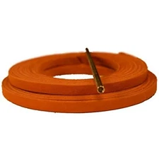 TOFL Baseball & Softball Glove Lace Kit, 2  Orange Leather Laces, 1 Needle