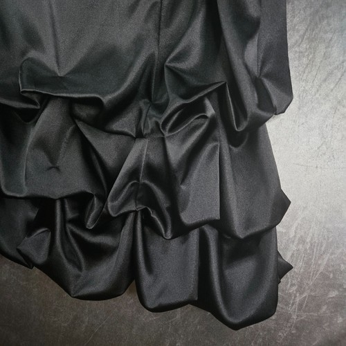 Vintage Ruby Rox Evening Dress 16 Black & Silver Satin Sequins Bubble Hem Prom - Picture 9 of 15