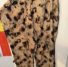 Simply Vera Vera Wang Beige Black Abstract Women's Pants Regular Fit