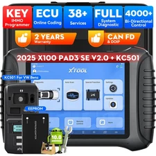 XTOOL X100 PAD3 SE V2.0 + KC501 IMMO Key Programmer Car Diagnostic Scanner Tool