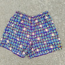 Nike Vintage Shorts Women XL 14-16 White Label 90s Geometric Running Gym B