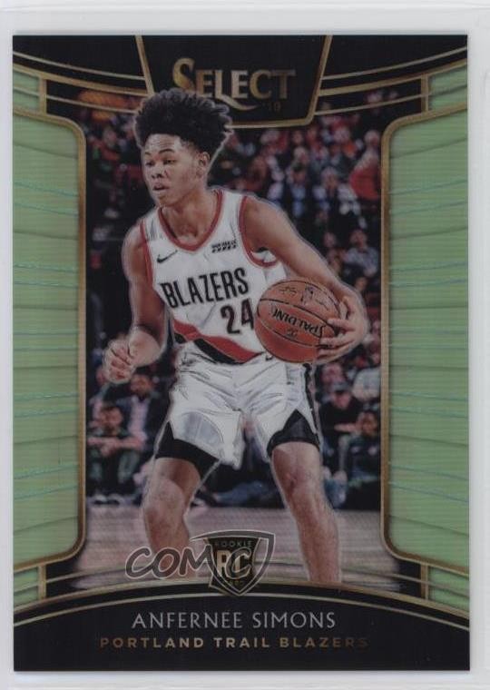 2018-19 Panini Select Concourse Neon Green Prizm 73/75 Anfernee Simons #39 1b8