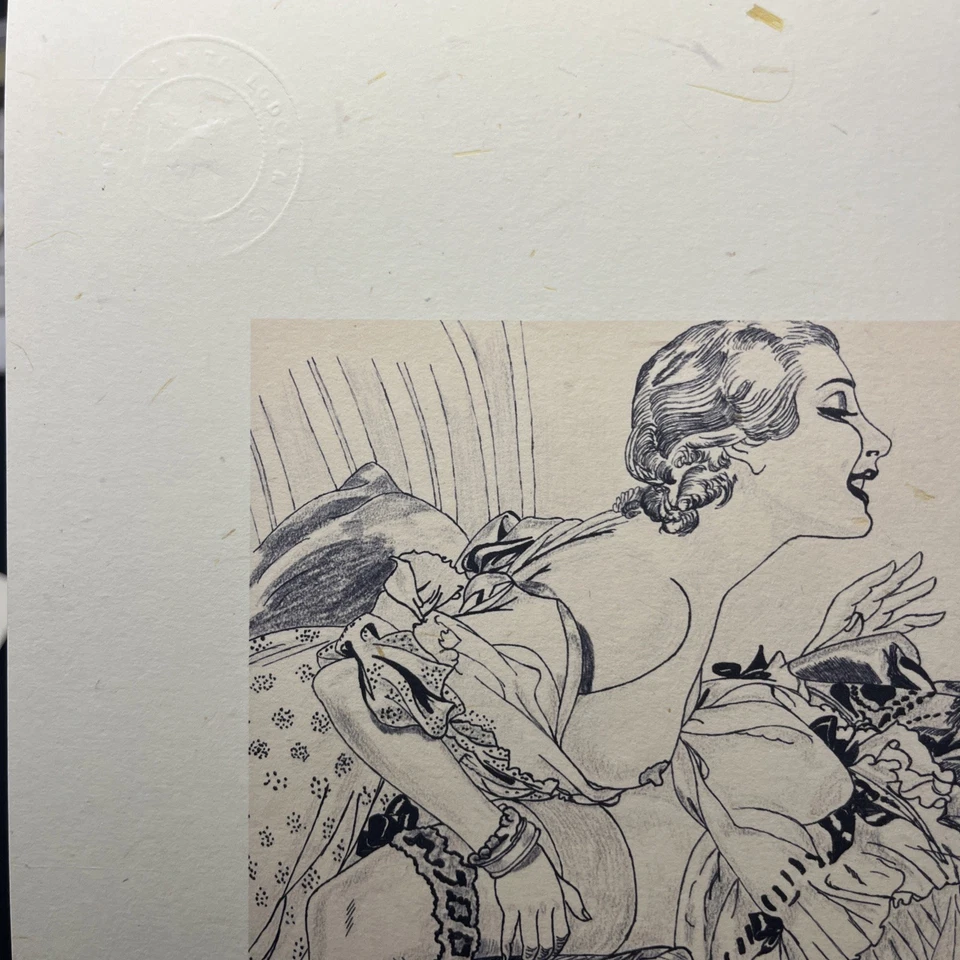 Erotic Kunstdruck einer Kohlezeichnung „Lesbian Love“ zu Gamiani 2 nuits d‘exes - Bild 2 von 2