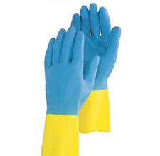 Pair of Majestic Large Neoprene Over Latex Chemical Resistant Gloves 4055 Large
