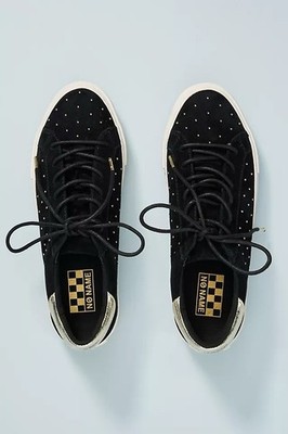 NO NAME Arcade Sneaker Black Suede Gold Studded Platform Shoes Women s Size 39