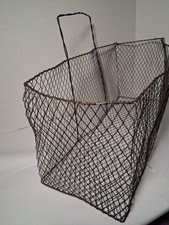 Vintage Wire Metal Tote Basket With Handle Pr...