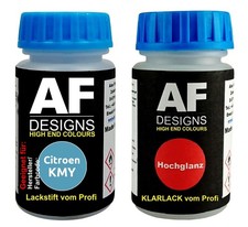 Lackstift für Citroen KMY Bleu Lucia Nacre + Klarlack je 50ml Autolack Basislack