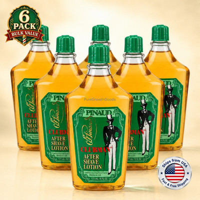Clubman Pinaud After Shave Bulk 6 Pack - 6 oz Each Barbershop Scent