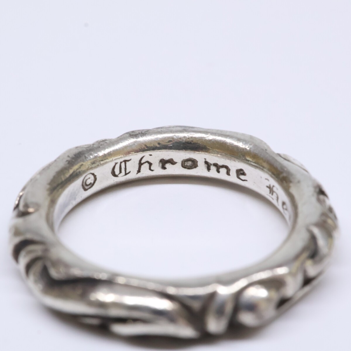 【希少】Chrome Hearts SCRL BAND RING SLV925 Scroll Band Ring Sterling Silver Jewelry - Chrome World JP