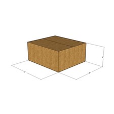 100 9x8x4 Kraft Brown Corrugated Shipping Boxes 32 ECT Single-Wall New