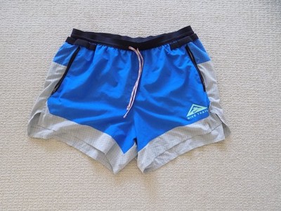 MENS XL NIKE TRAIL RUN RUNNING SHORTS 2in1 5inch BLUE GRAY CZ9052 097