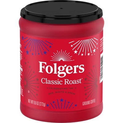 Folgers Classic Roast Medium Roast Ground Coffee, Limited Edition Canister for A