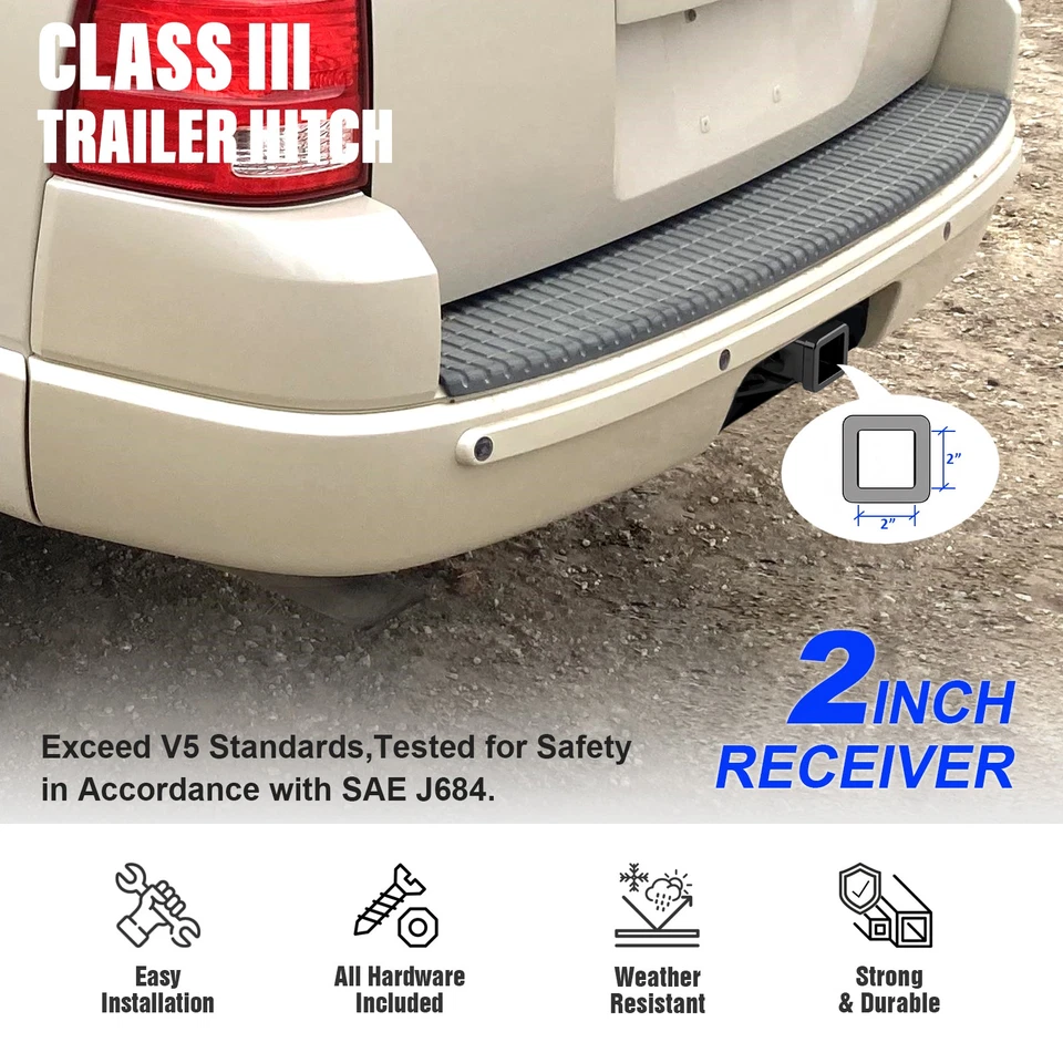 Receptor de enganche de remolque clase 3 para Ford Explorer Lincoln Aviator 2002-2005 Foto 3 de 4
