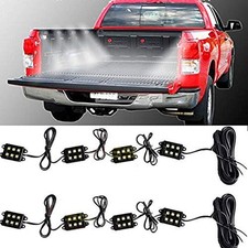 8Pcs Super Bright White Truck Bed Light Kit, Rail Light, Car Interior Undergl...