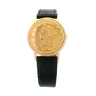 Schochét 1894 $10 Liberty Coin Watch 18k Yellow Gold Custom Band