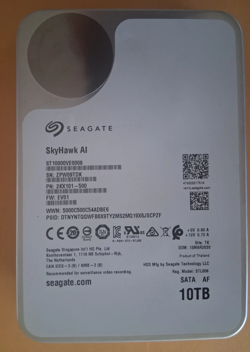 Seagate SATA III 10TB Storage Capacity Hard Drives (HDD, SSD & NAS
