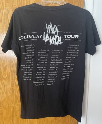 Coldplay Viva La Vida 2008 World Tour Concert Album T Shirt Merch