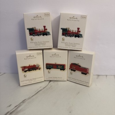 2009 Hallmark - LIONEL HOLIDAY RED MIKADO - Train Set of 3 + 2 Nutcracker Trains