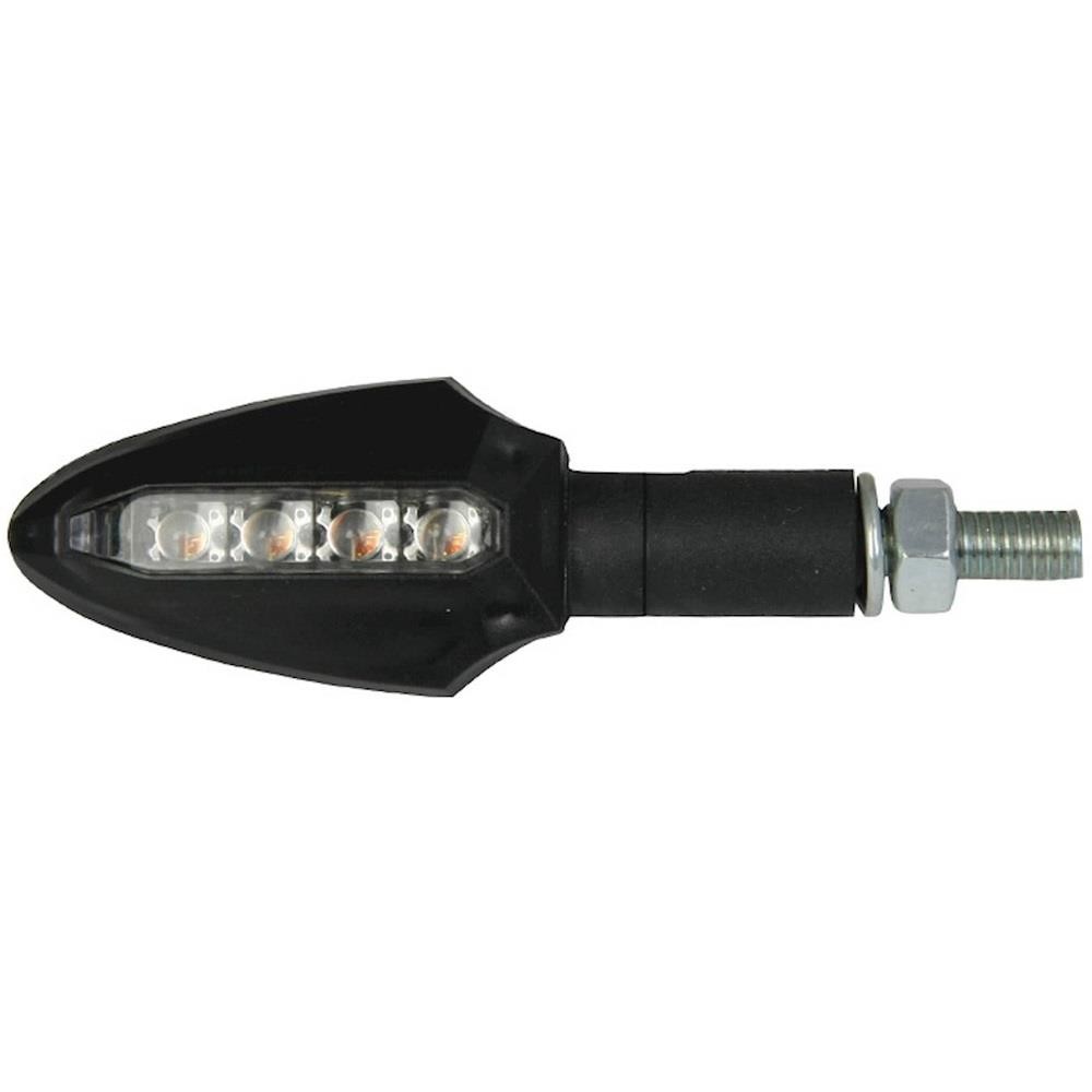 Bike It Motorcycle LED Runner One Indicators Bike Black Body Black Clear Lens