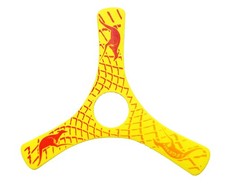 Yellow Spin Racer Boomerang - Right Handed Only, Durable Plastic - Fun for Kids