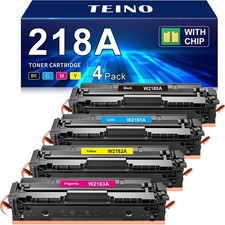 218X Toner Cartridges 4 Pack High Yield Replacement for HP 218X 218A No Chip