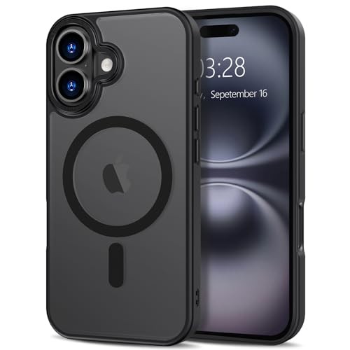 for Case Magnetic Phone Case Compatible with MagSafe, Soft TPU iPhone 16 Black - Bild 2 von 7
