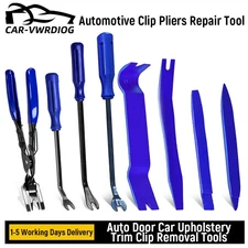 8PCS Car Trim Clip Upholstery Removal Tool Door Panel Fastener Pin Pliers Puller