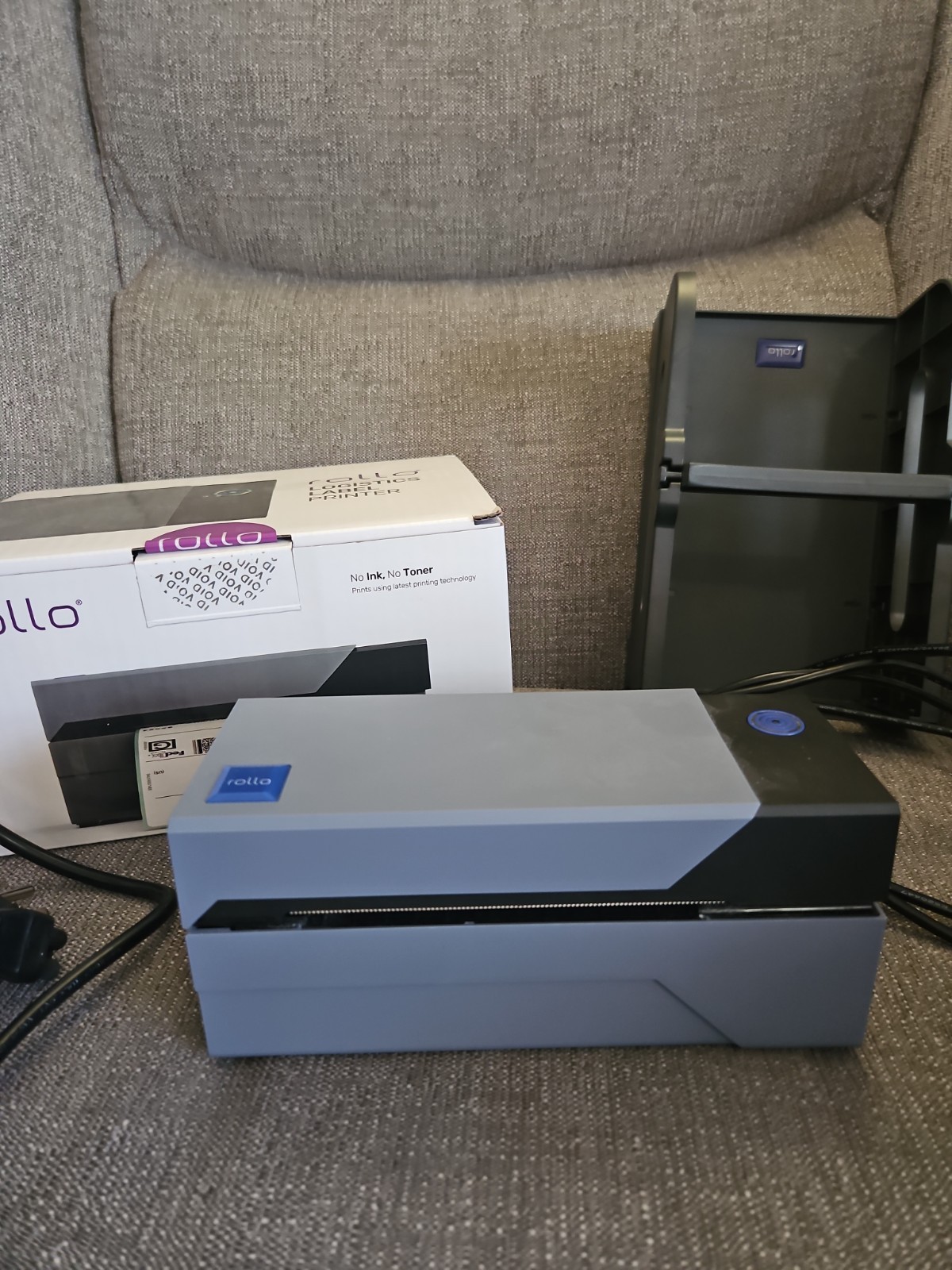 Rollo X1038 Printer W/ Label Tray Cords Box Manual Tested Working | eBay