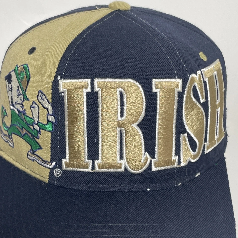 De colección Notre Dame Lucha Irlandesa Gorra Snapback Starter Tri Power 100% Lana Foto 3 de 4