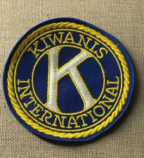 Vintage Kiwanis International Large 6&rdquo; Jacket Embroidered Patch Badge Crest ***