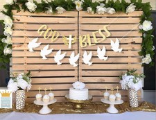 God Bless Decorations - Baptism  First Communion Banners, Garlands  Backdro...