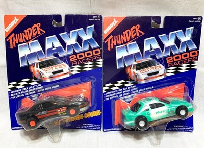 2 Unused Buddy L Thunder Max Racers Stock Cars w/ Engine Sounds Battery Operated