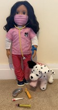 Our Generation Paloma Vet Doll Complete with Accessories and Pet Dog