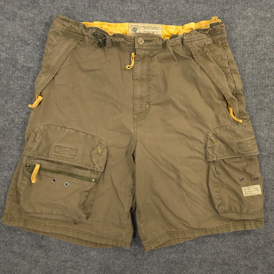 American Eagle Cargo Shorts Mens M Military Olive Paratrooper Loose Baggy Field - Image 2 of 4