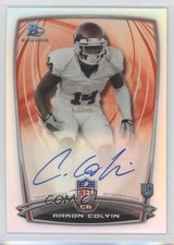 2014 Bowman Rookie Chrome Refractor Auto Aaron Colvin #17 Auto 6f4