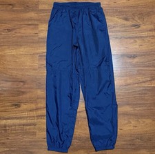 Vintage Nike Pants Mens Large Navy Track Windbreaker Lined Joggers White Tag 90s
