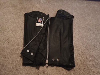 Allstate Leather Half Chaps XS Nwt Black Premium Quality AL2480