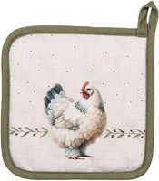 Clayre & Eef BYC45 Topflappen Beige-Braun 20X20 Cm