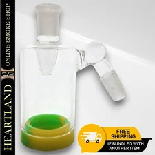 4" Large Quality Glass Ash Catcher RECLAIMER 14mm 45 deg Bong Water Pipe