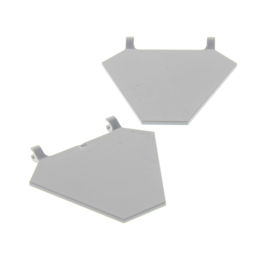 2x Lego Flag 5x6 new-light gray Shield Flag with 2 Clips Star Wars 6265675 x143