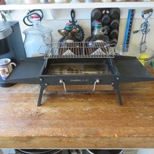 Charmline Parrilla Portátil Plegable 14x9 Pulgadas Carbón, Parrilla Portátil Compacta para...
