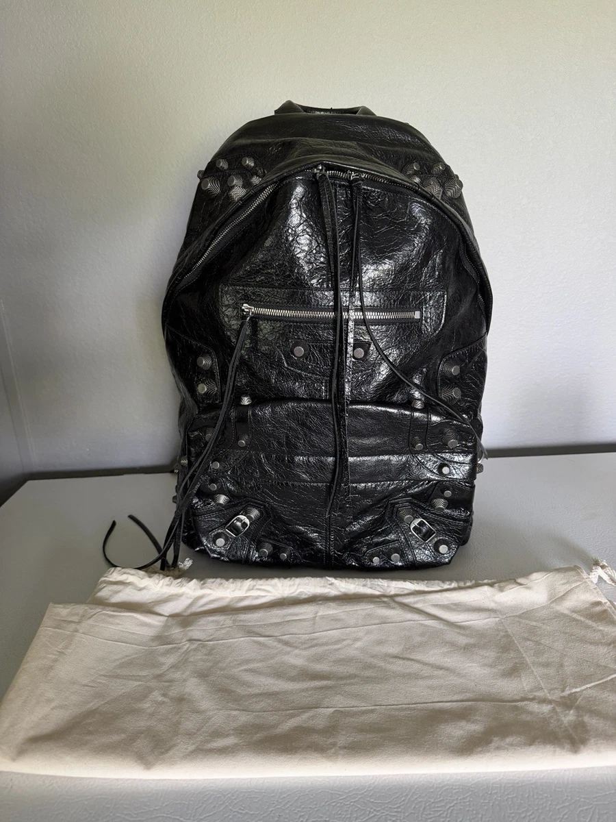 balenciaga black leather backpack Explorer backpack