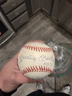 Mickey Mantle#7 Duke Snider#4 Willie Mays Triple Signed Baseball 100% Authentic