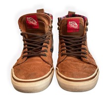 Vans Sk8-Hi MTE Glazed Brown Ginger Buffalo Plaid Men 6.5 Women 8 Suede 721454